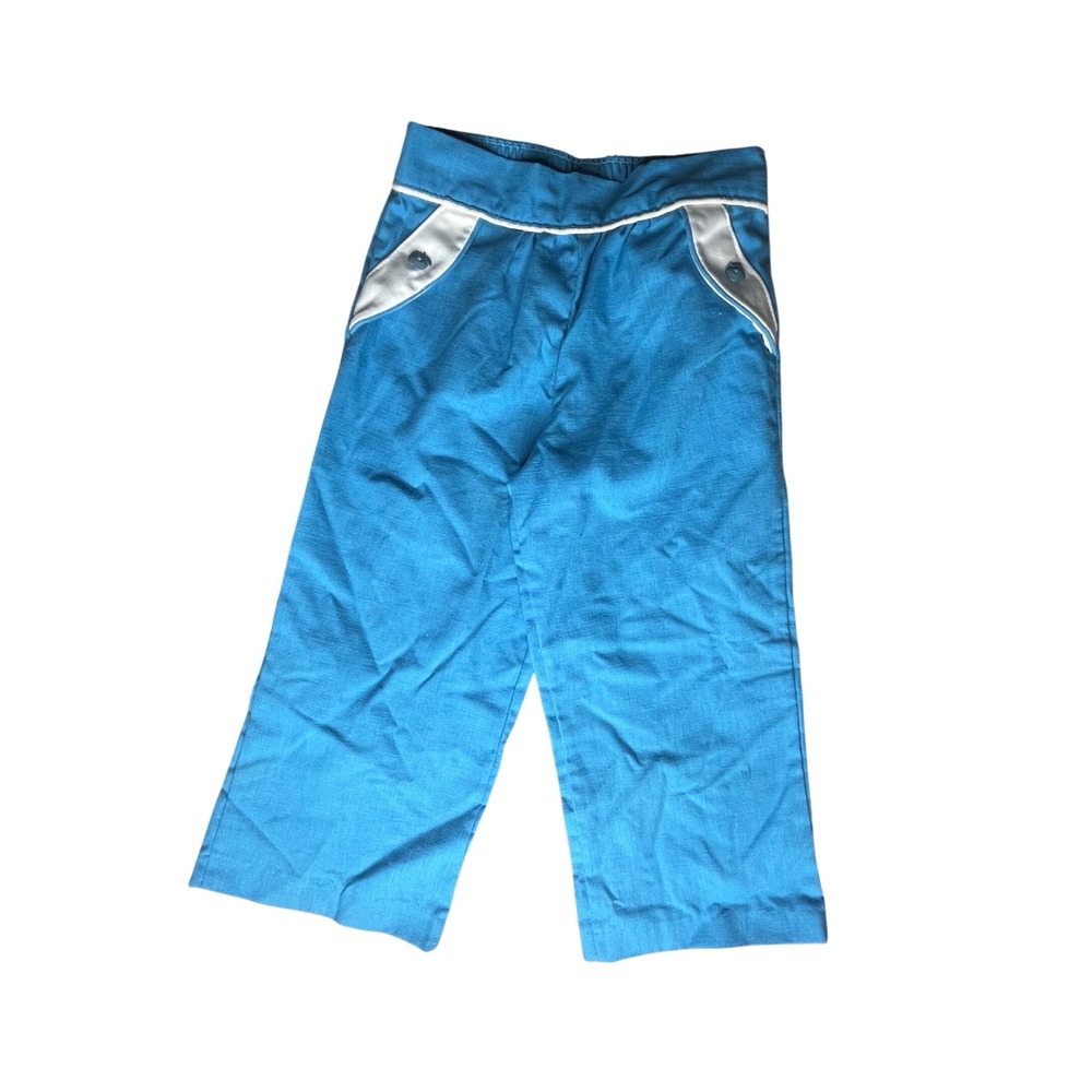 Vintage Buster Brown Boys Blue Pants Contrast Pockets 3T USA Apple button rare